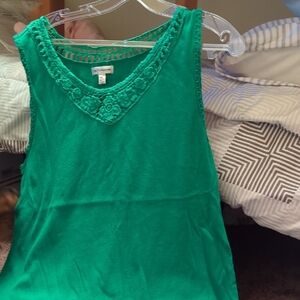Green Sleeveless Top by Croft And Barrow. 2 For $10